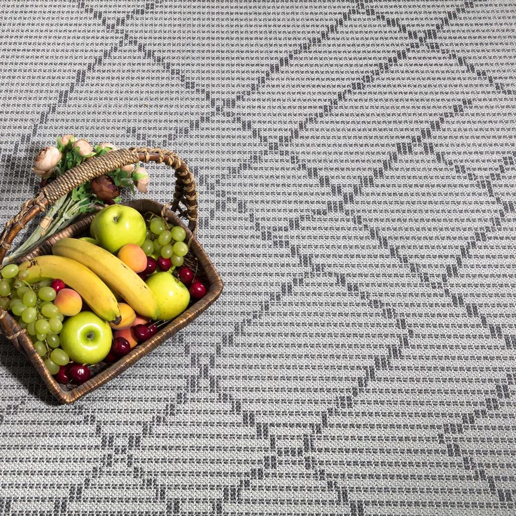 Dekorstudio Šnurkový koberec PALM 3526 - antracitový Rozmer koberca: 60x110cm