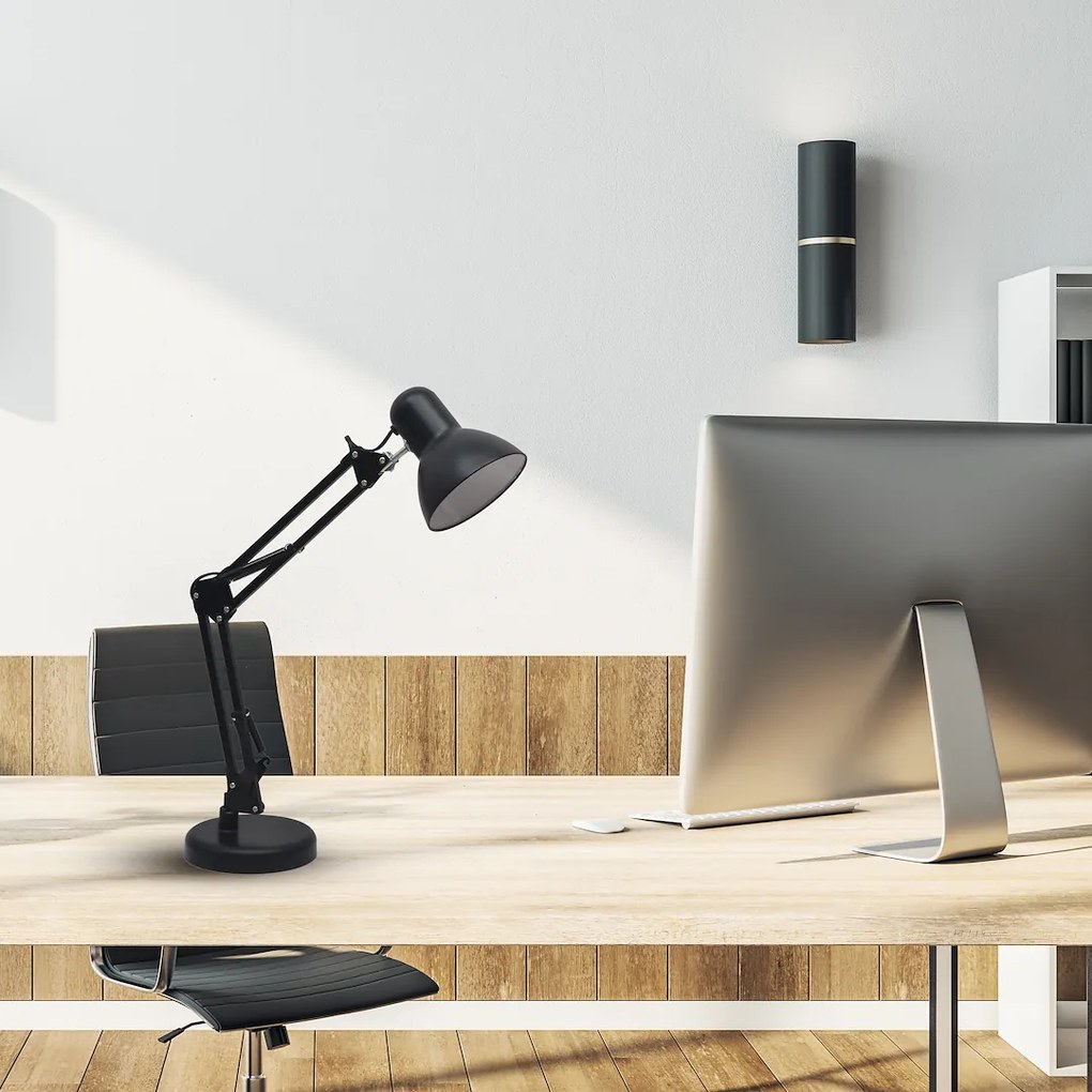 Stolná lampa Nexa, 1x čierne kovové tienidlo, b