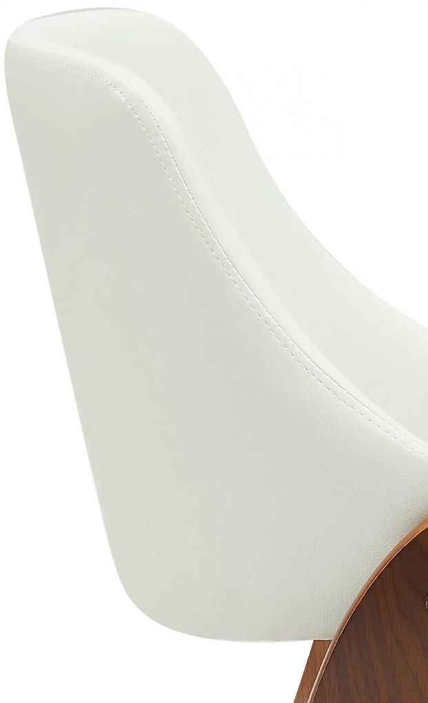 Jedálenská stolička Vangale - koženka - Orech / Biela