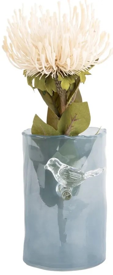 Modrá sklenená váza (výška 15 cm) Bird On Branch – PT LIVING