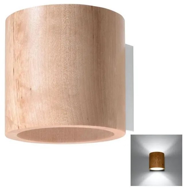 Sollux SL.0490 - Nástenné svietidlo ORBIS 1xG9/40W/230V drevo SL.0490