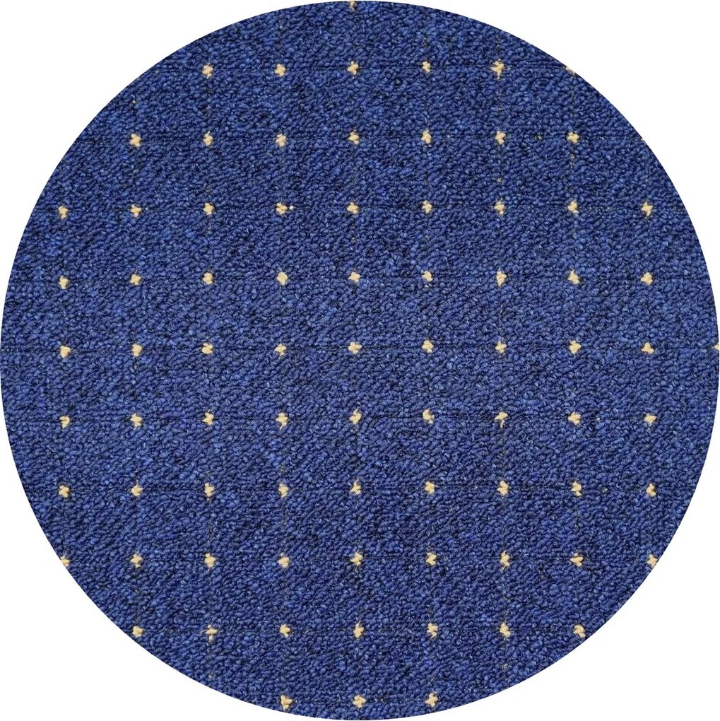 Condor Carpets, Kusový koberec Udinese modrý kruh, 120x120 (priemer) kruh, šedá, chodba / predsieň