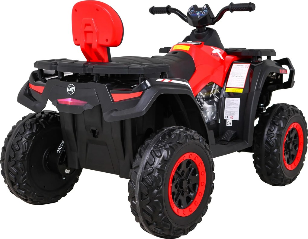 Ramiz Štvorkolka XT-Speed pre deti Červená + 4x4 + EVA + pomalý štart + rádio MP3 + LED