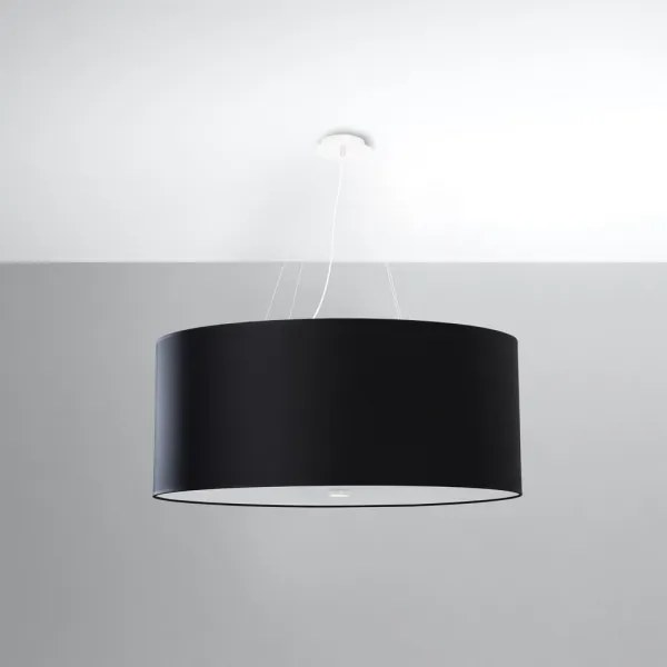 Sollux SL.0790 - Luster na lanku OTTO 6xE27/60W/230V pr. 70 cm čierna