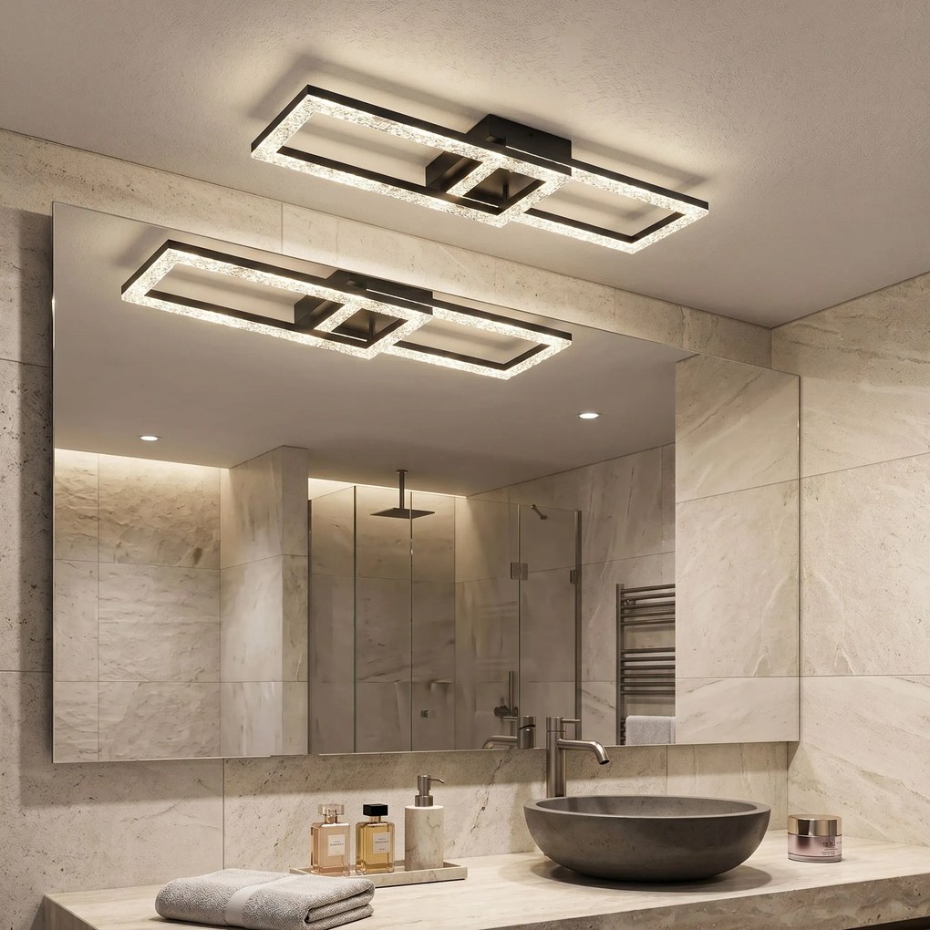 Toolight Toolight, stropné LED svietidlo 610x200 mm, 12W, 4000K, 1000lm, čierna matná, G155-C, OSW-06409