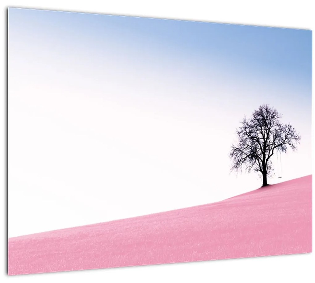 Sklenený obraz - Ružový sen (70x50 cm)