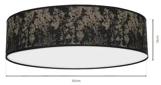 Stropné svietidlo SATINO 3xE27/60W/230V čierna/zlatá