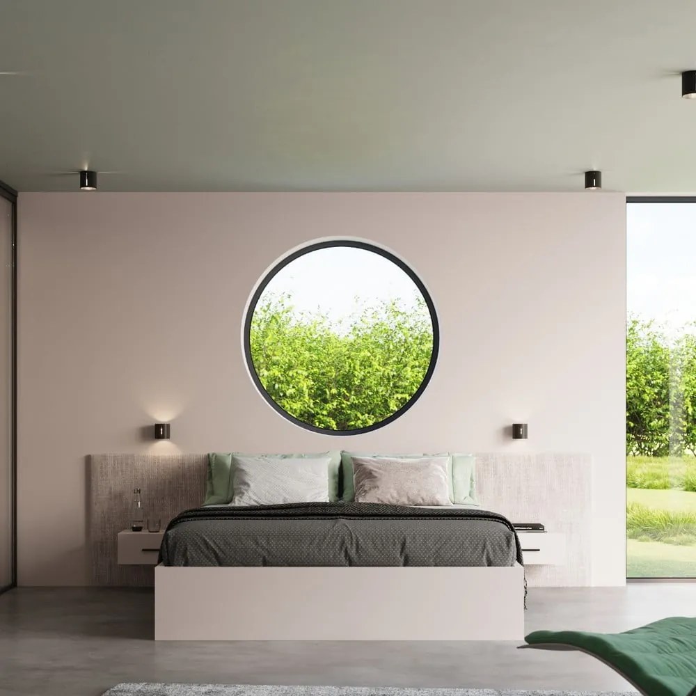 Čierne nástenné svietidlo Vulco – Nice Lamps