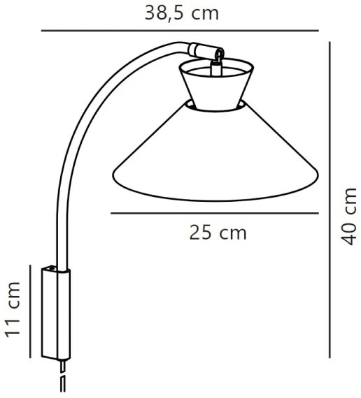 Nordlux - Nástenná lampa DIAL 1xE27/40W/230V čierna