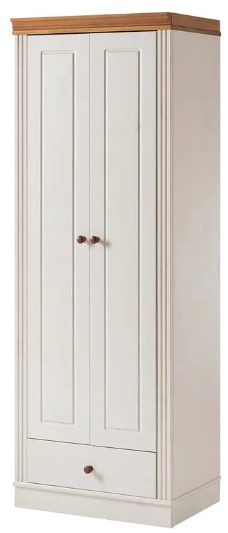 Biela šatníková skriňa z borovicového dreva 65x180 cm Anita – Støraa