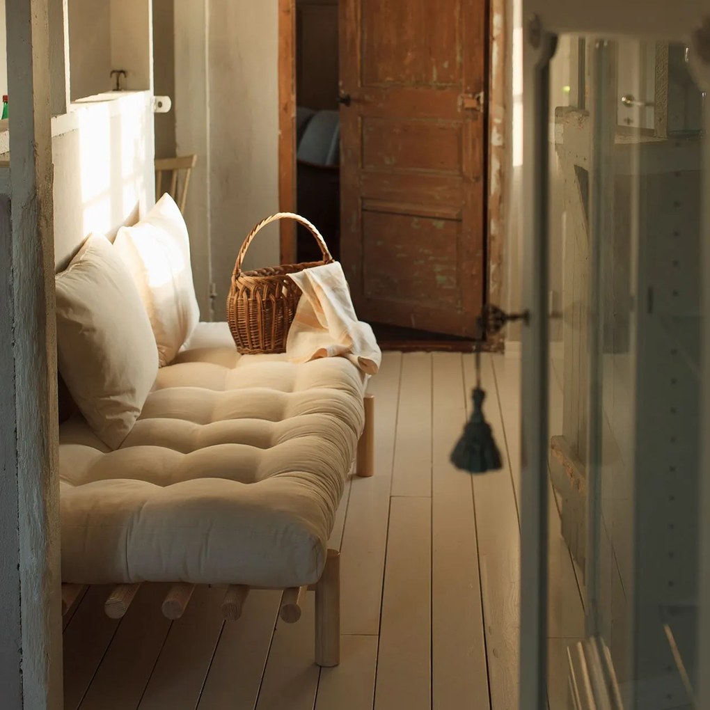 Pohovka Pace Daybed Clear lacquered/Wheat beige 77 × 200 × 75 cm
