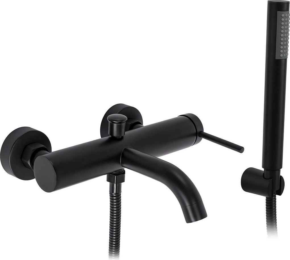 Rea Spot, vaňová batéria s ručnou sprchovou súpravou, čierna matná, REA-B2080