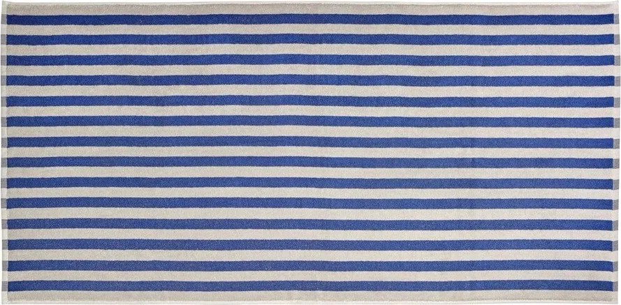 Modrá/krémovobiela froté osuška z bio bavlny 70x140 cm Arto – Blomus