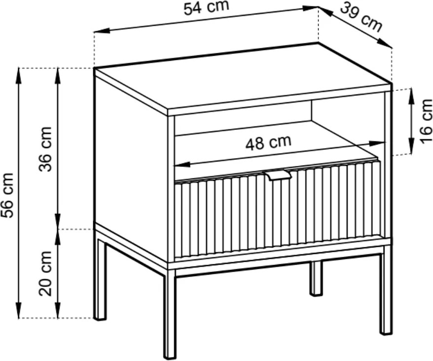 PROXIMA.store - Dizajnový nočný stolík - NOVA (set 2 ks) FARBA: biela, FARBA NÔH: zlatá