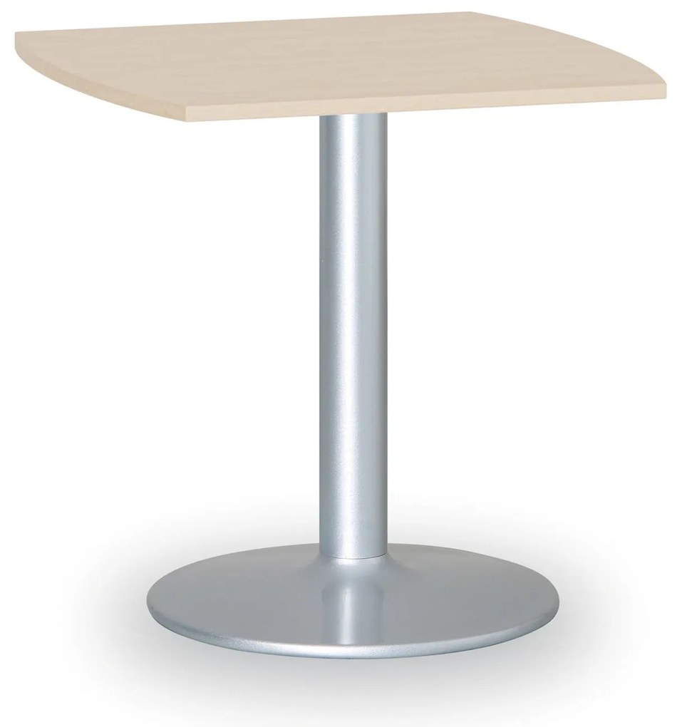Konferenčný stolík ZEUS II, 66x66 cm, sivá podnož, breza
