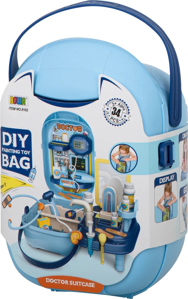 KIK Detská lekárska súprava 34-dielna v kufríku – hračka doktor, stetoskop, teplomer