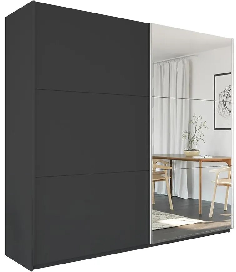 Skriňa Vigo 225 čierna  / zrkadlo