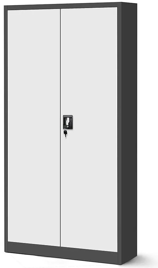 Skriňa Jan H kovová antracit/biela