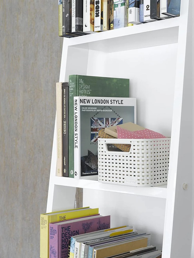 Úložný box, ratanový košík, STYLE2 Curver s vekom, krémový (39 x 29 x 20 - 18 l)