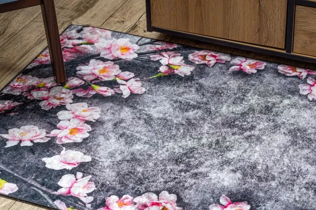 Protišmykový koberec / behúň ANDRE 28170 sivý / ružový