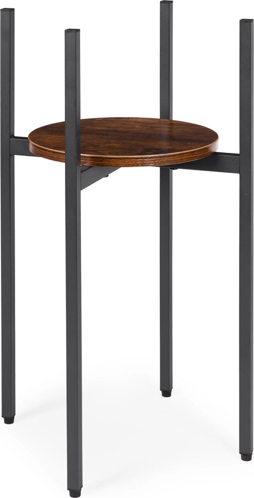 Stojan na květiny THEO 61,5x30 cm černý/hnědý