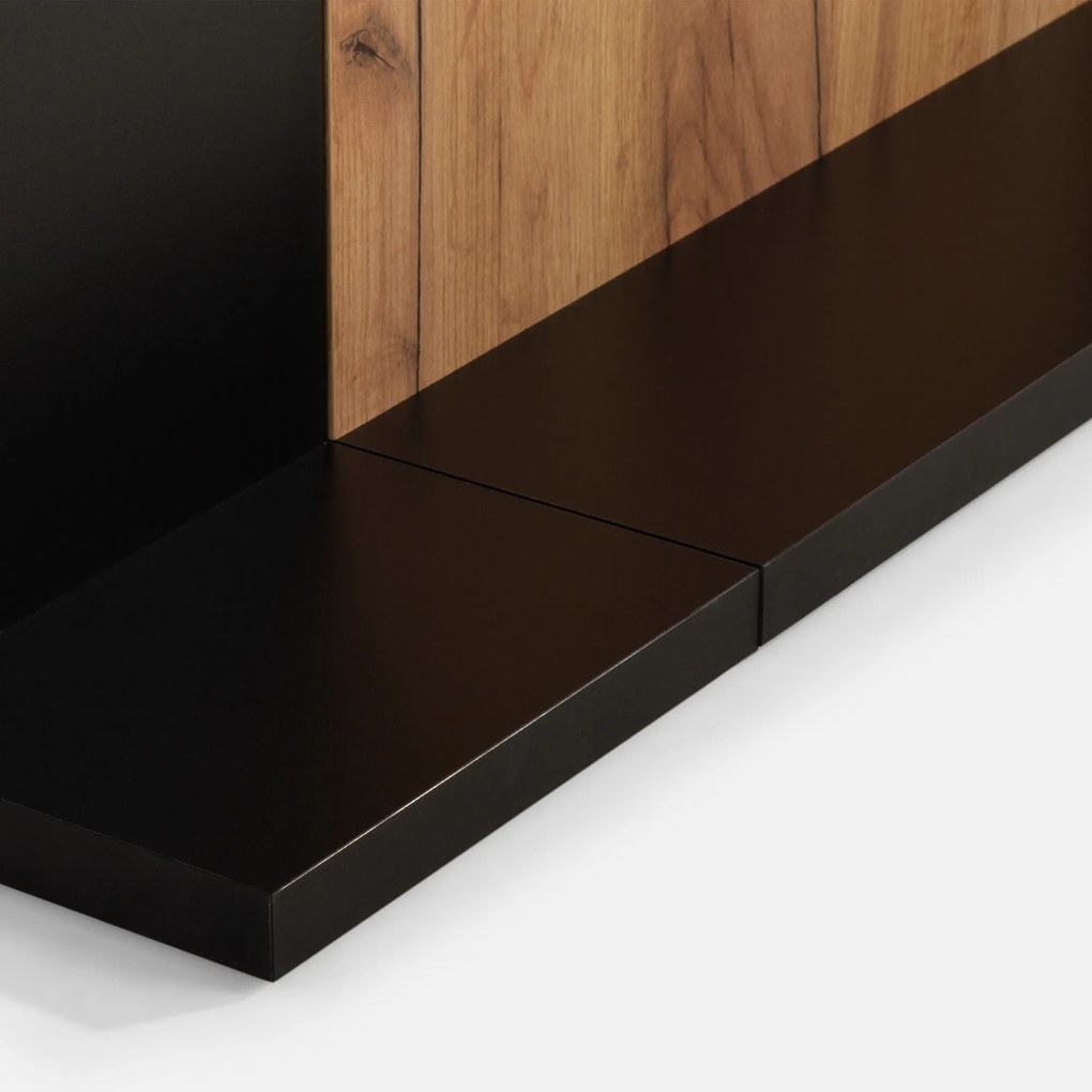 Jedálenský rozkladací stôl Venetto 160/410 cm dub Craft zlatý/čierny
