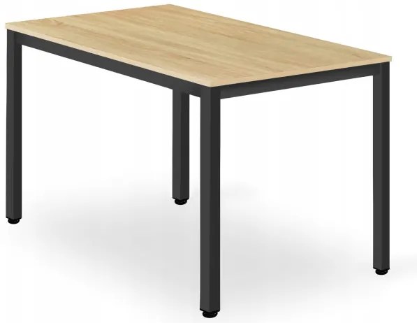 Jedálenský stôl TESSA svetlý dub so štyrmi stoličkami OSAKA čierne / hnedé