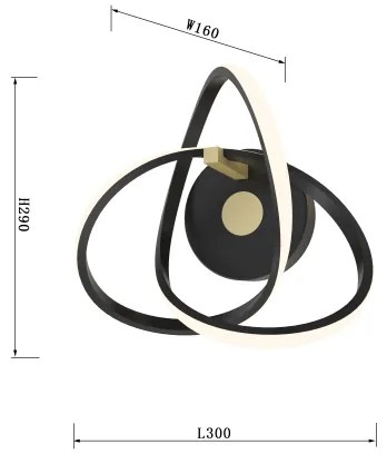 Wofi 4134-104 - LED Nástenné svietidlo INDIGO LED/14W/230V