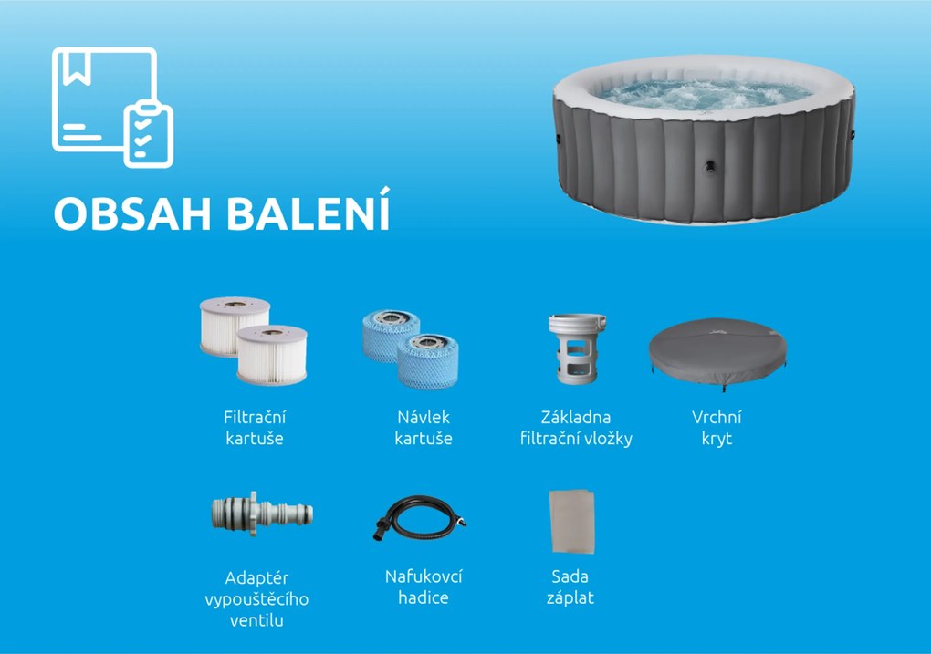 Mspa | Vírivý bazén MSPA Pebble LR062-GR | 11400314