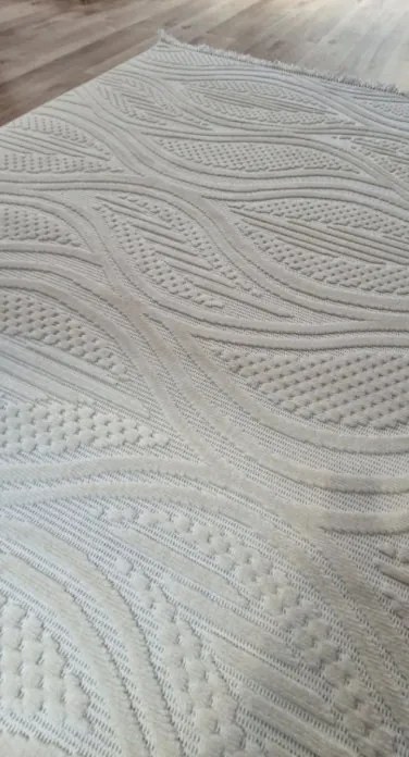 Moderný koberec TWIST CREAM 31204A – krémovo-béžový boho dizajn Rozmer: 160x230 cm