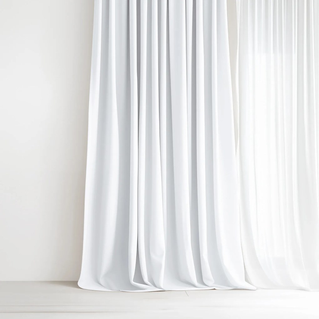 Goldea dekoračný záves - biely 280x150 cm