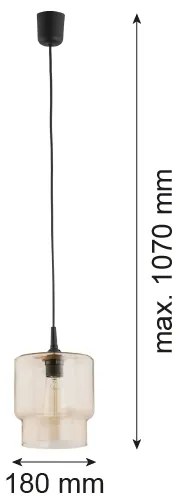 Argon 3273 - Luster na lanku NEWA 1xE27/15W/230V béžová