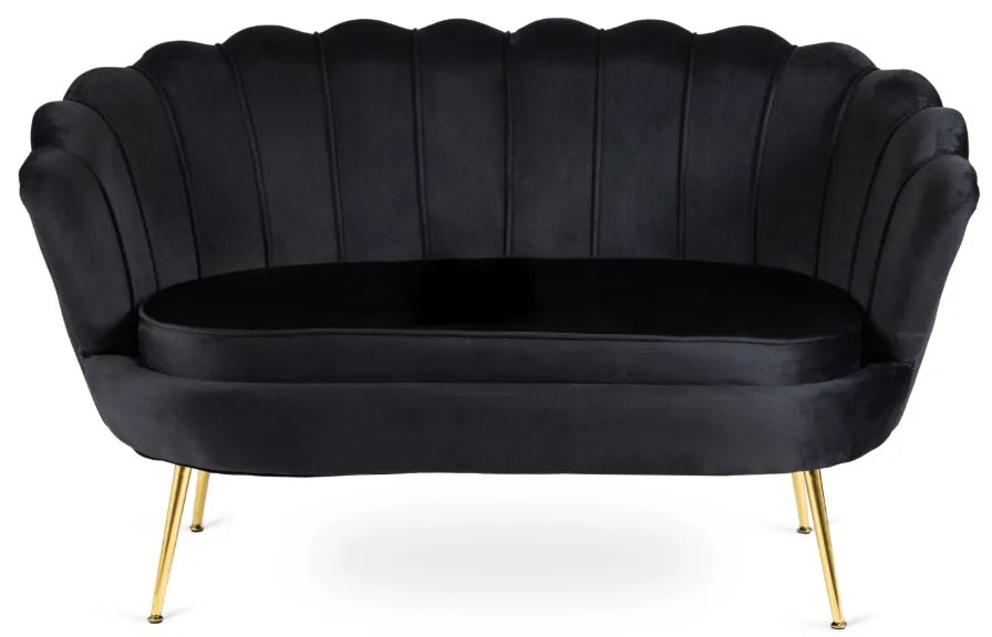 Vintino zamatová sedačka ZORAYA čierna