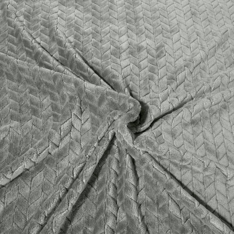 EUROFIRANY Klasická deka z mikroflanelového vlákna príjemného na dotyk 170 cm x 210 cm oceľová 100 % polyester Varianta: 335300