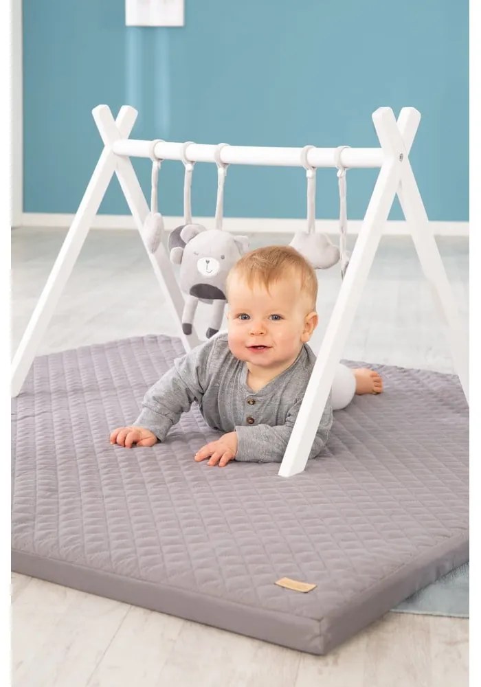 Tmavosivá detská hracia podložka 120x120 cm Style – Roba