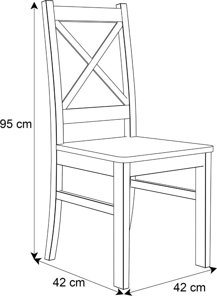 JEDÁLENSKÝ SET LORENA STÔL + 4 STOLIČKY KAŠMÍR 100 / 140 cm