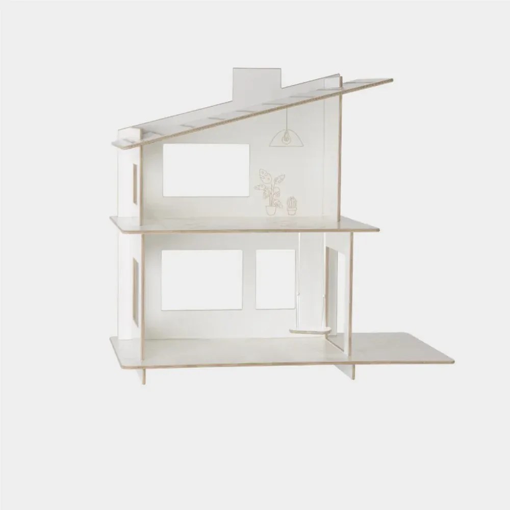 Detský drevený domček pre bábiky vila