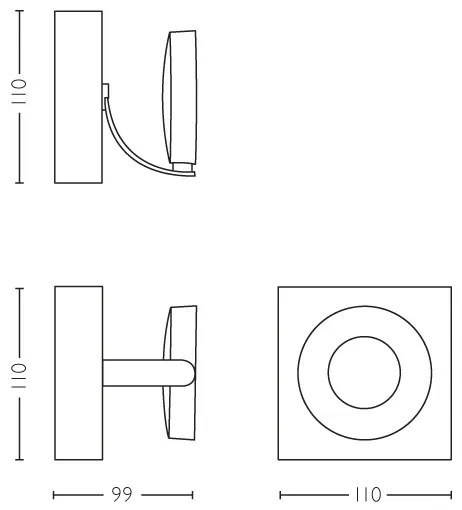 Philips 53170/31/P0 - Stmievateľné bodové svietidlo MYLIVING CLOCKWORK 1xLED/4,5W
