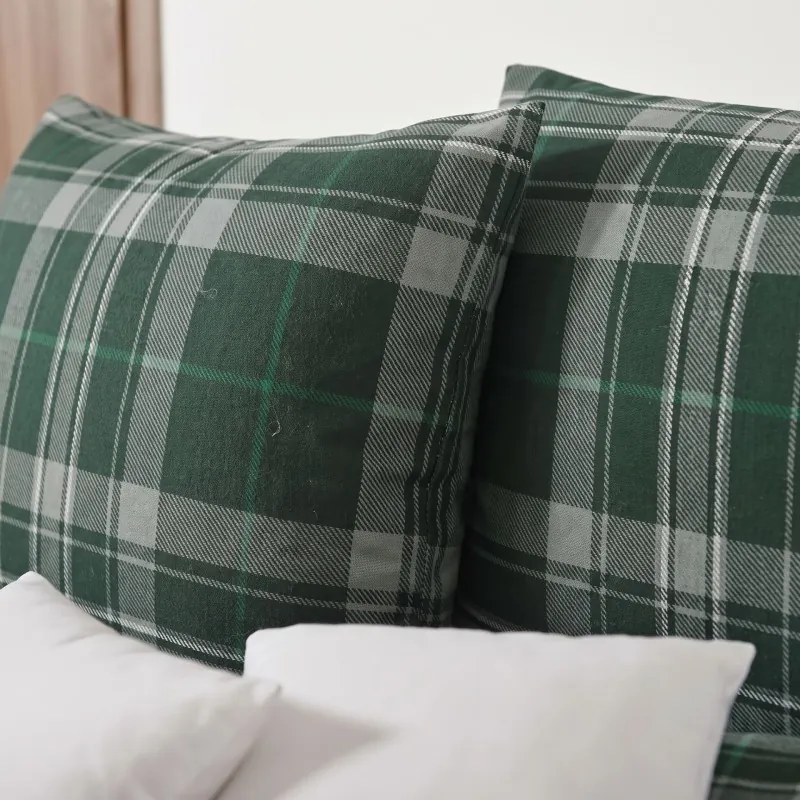Flanelové obliečky Plaid Green EMI