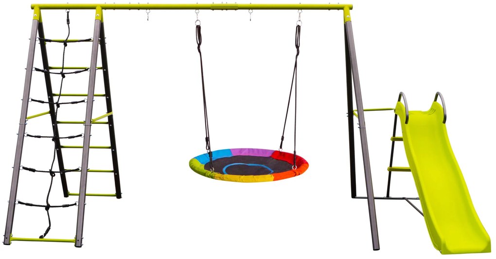 Záhradná hojdačka G21 Tacoma 3 so šmykľavkou