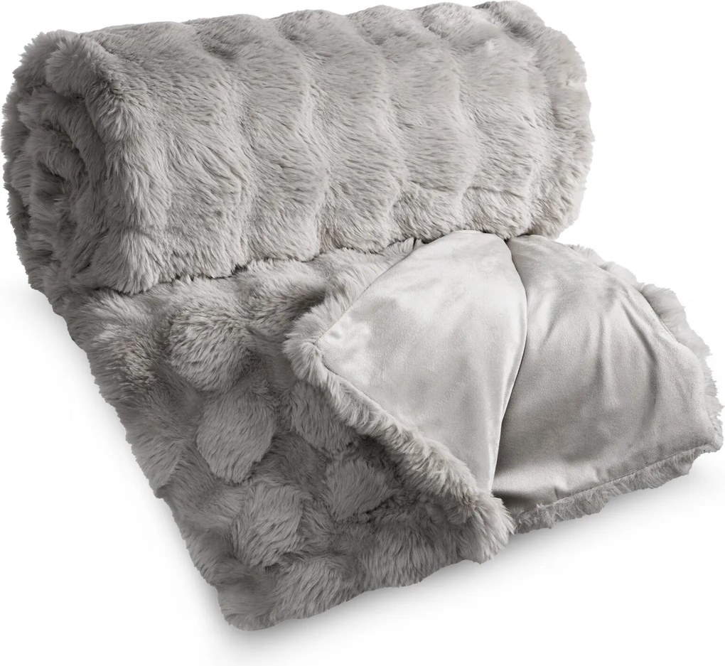 PREHOZ NA POSTEĽ LILY 200X220 CM STRIEBORNÁ