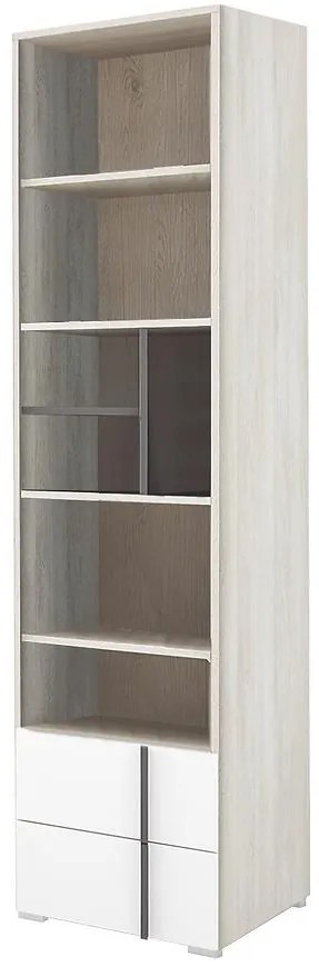 Regál Remo RM5 dub wilton/biela/antracit