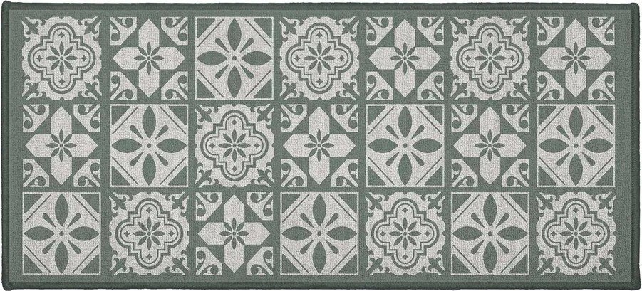 Zelená textilná kúpeľňová predložka 50x120 cm Constantine – douceur d'intérieur