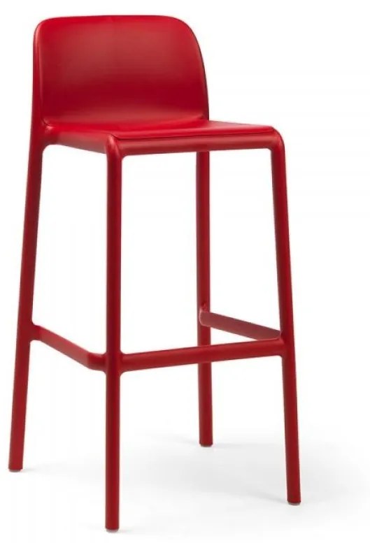 FARO záhradná barová stolička bez podrúčok rosso