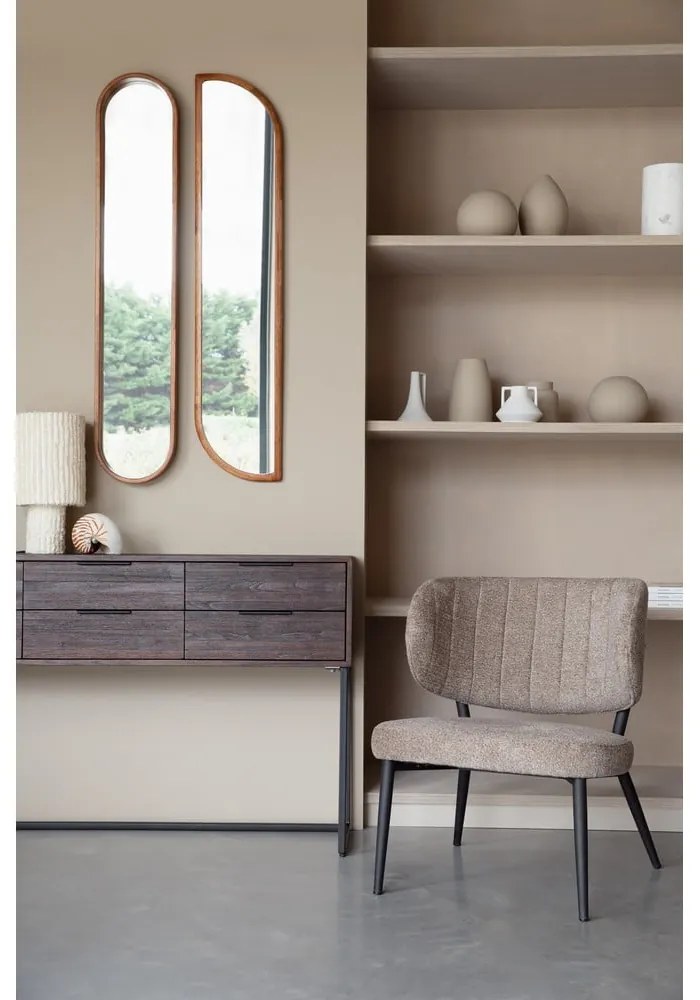 Nástenné zrkadlo s dreveným rámom 26x120 cm Nyko – White Label