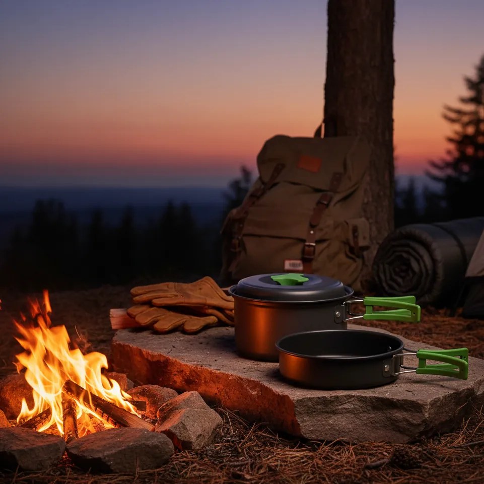 Redcliffs 2-dielna sada hliníkových hrncov s plastovou rukoväťou, zelená