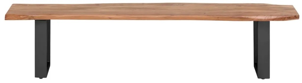 furniture-nabytek.cz - Masivní lavice Bullwer z akáciového dřeva, lakovaná, černá – 160×40 cm