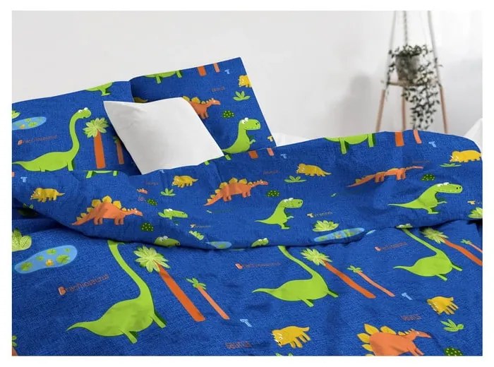 Modré detské obliečky na jednolôžko 140x200 cm Dinolar – Mijolnir