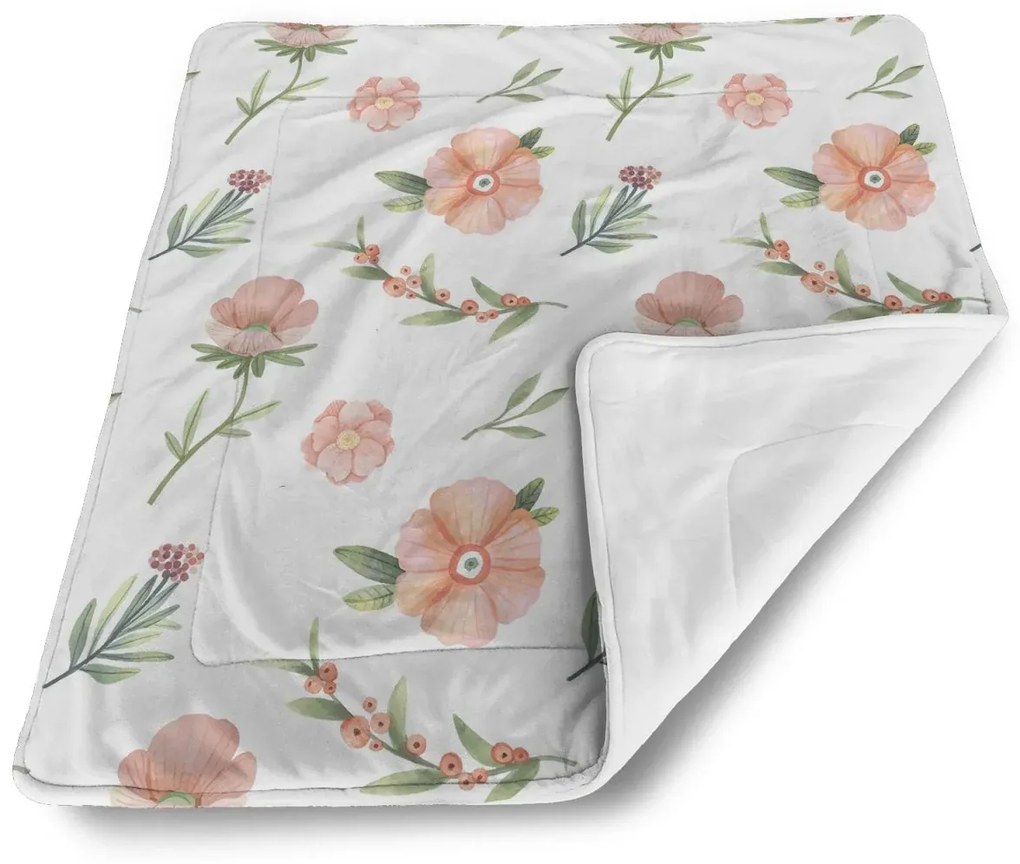 Sablio Deka pre bábätko Maľované kvety - 80x100 cm
