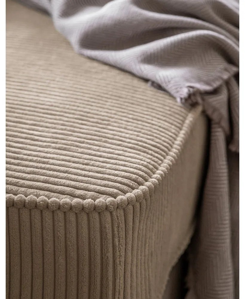 Taupe menčestrová leňoška (pravý roh) Chic Charlotte – Miuform